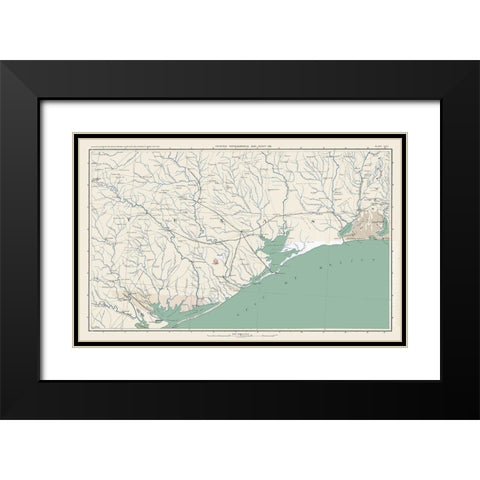East Texas Theatre of War - Lamont 1894 Black Modern Wood Framed Art Print with Double Matting by Lamont