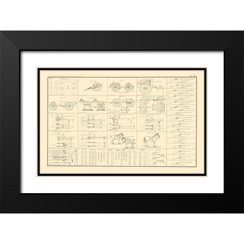 United States Ordnance Manual Ordnance Stores Black Modern Wood Framed Art Print with Double Matting by Bien