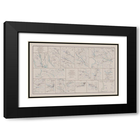 Savannah to Washington - Bien 1894 Black Modern Wood Framed Art Print with Double Matting by Bien