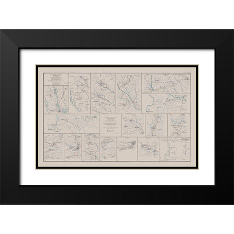 Savannah to Washington - Bien 1894 Black Modern Wood Framed Art Print with Double Matting by Bien