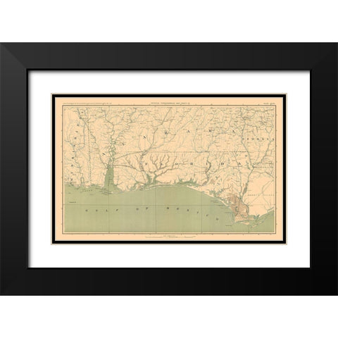 South East Theatre of War - Bien Black Modern Wood Framed Art Print with Double Matting by Bien