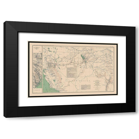 Utah Tennessee Military Department - Bien 1894 Black Modern Wood Framed Art Print with Double Matting by Bien