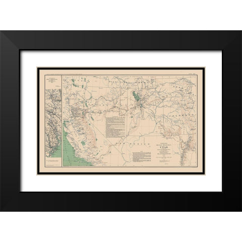 Utah Tennessee Military Department - Bien 1894 Black Modern Wood Framed Art Print with Double Matting by Bien