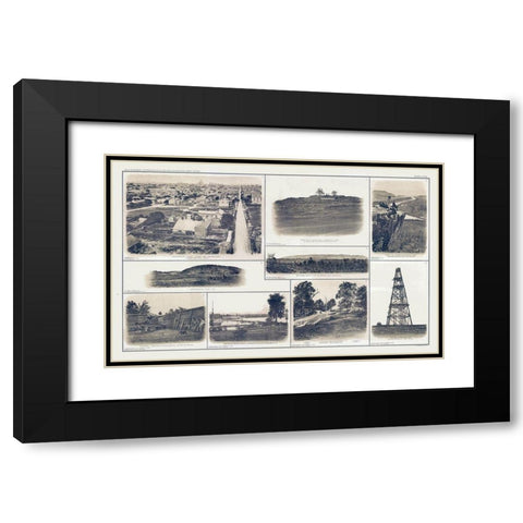 Panoramic Views Tennessee Virginia - Lamont 1894 Black Modern Wood Framed Art Print with Double Matting by Lamont