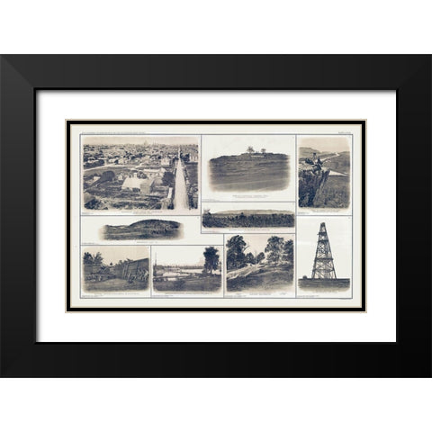 Panoramic Views Tennessee Virginia - Lamont 1894 Black Modern Wood Framed Art Print with Double Matting by Lamont
