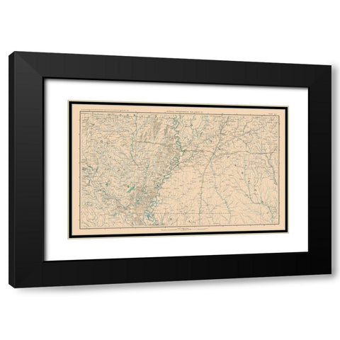 Louisiana Mississippi - Bien 1894 Black Modern Wood Framed Art Print with Double Matting by Bien