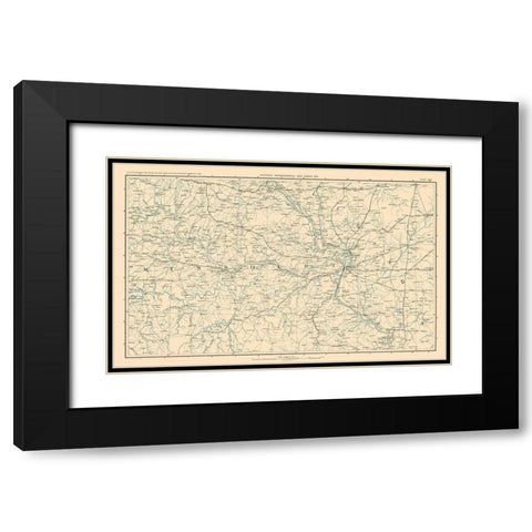 Missouri Illinois - Bien 1894 Black Modern Wood Framed Art Print with Double Matting by Bien