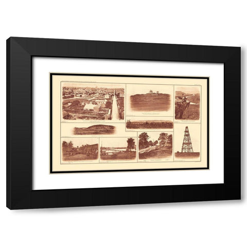 Buildings Forts Virginia Tennessee - Bien 1895 Black Modern Wood Framed Art Print with Double Matting by Bien