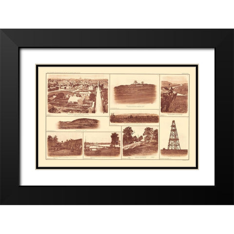 Buildings Forts Virginia Tennessee - Bien 1895 Black Modern Wood Framed Art Print with Double Matting by Bien