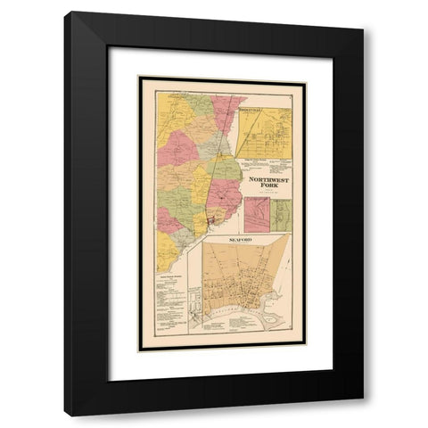 Fork, Bridgeville, Seaford Delaware Landowner Black Modern Wood Framed Art Print with Double Matting by Beers