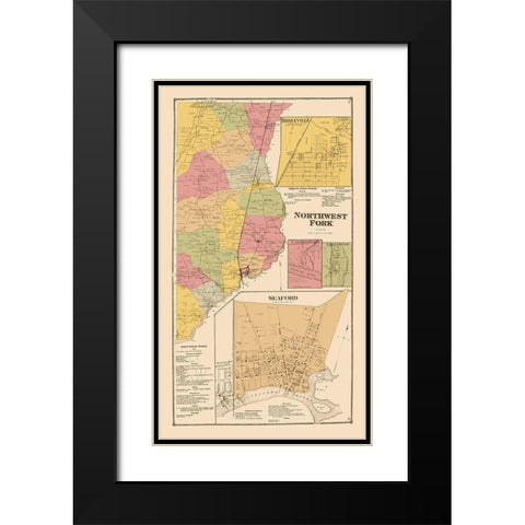 Fork, Bridgeville, Seaford Delaware Landowner Black Modern Wood Framed Art Print with Double Matting by Beers