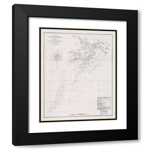 Cedar Keys - Duval 1889 Black Modern Wood Framed Art Print with Double Matting by Duval