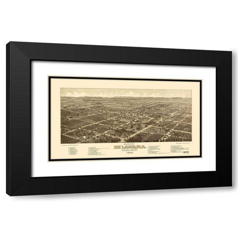 Deland Florida - Beck 1884 Black Modern Wood Framed Art Print with Double Matting by Beck