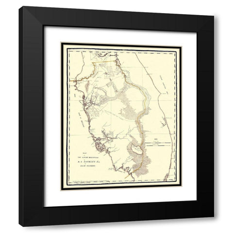 Tampa Bay, Hackley Florida Landowner - Hackley Black Modern Wood Framed Art Print with Double Matting by Hackley