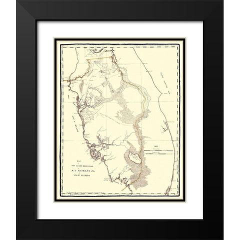Tampa Bay, Hackley Florida Landowner - Hackley Black Modern Wood Framed Art Print with Double Matting by Hackley