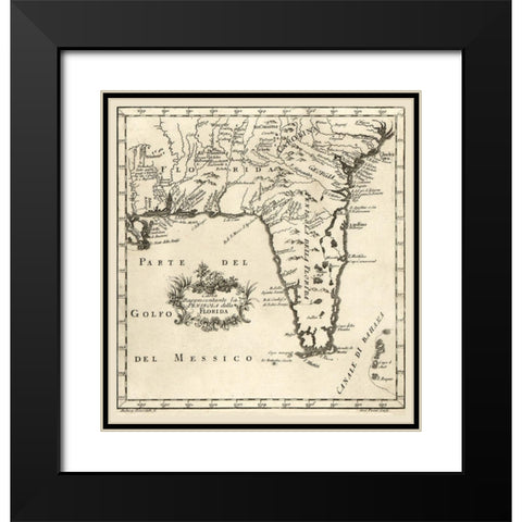 Florida - Scacciati 1763  Black Modern Wood Framed Art Print with Double Matting by Scacciati