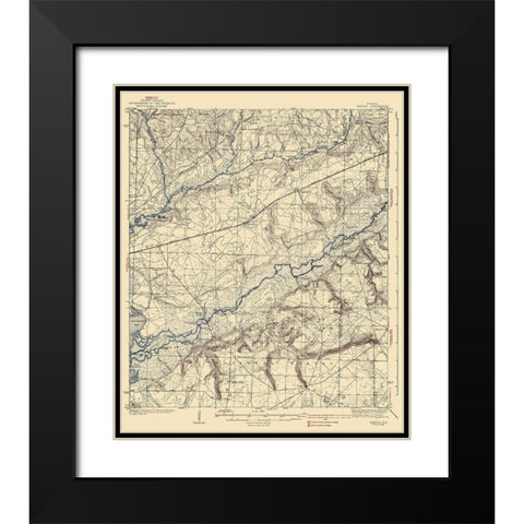 Harold Florida Quad - USGS 1938 Black Modern Wood Framed Art Print with Double Matting by USGS