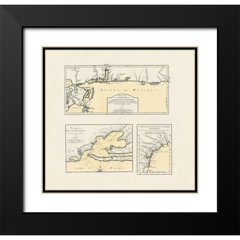 Florida, Louisiana Coast, Pensacola Bay Black Modern Wood Framed Art Print with Double Matting by Bellin