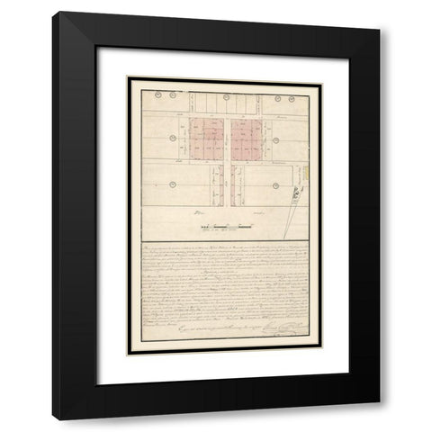 Pensacola Florida - Pintado 1813  Black Modern Wood Framed Art Print with Double Matting by Pintado