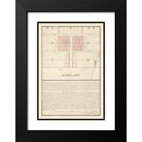 Pensacola Florida - Pintado 1813  Black Modern Wood Framed Art Print with Double Matting by Pintado