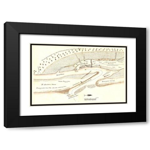 St Augustine Florida - Birch 1819  Black Modern Wood Framed Art Print with Double Matting by Birch