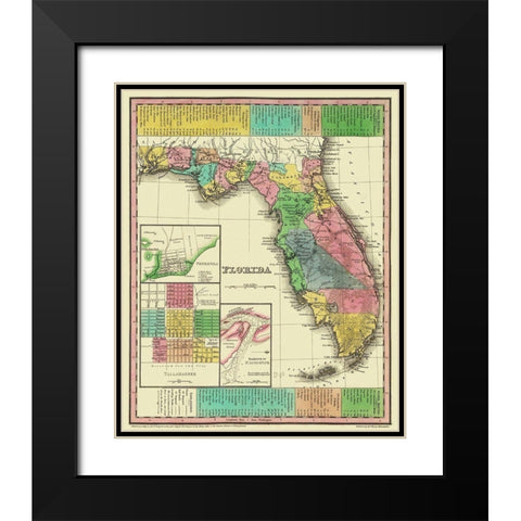 Florida - Tanner 1833 Black Modern Wood Framed Art Print with Double Matting by Tanner