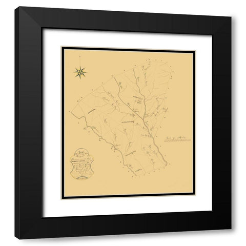 Clarke Georgia - Green 1868 Black Modern Wood Framed Art Print with Double Matting by Green