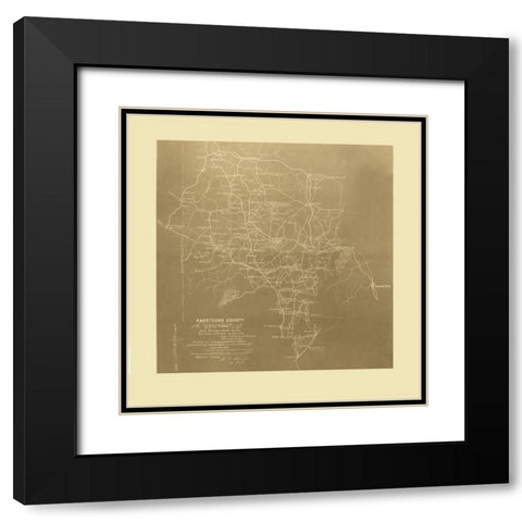 Cobb County Georgia - Finegan 1864  Black Modern Wood Framed Art Print with Double Matting by Finegan
