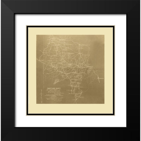 Cobb County Georgia - Finegan 1864  Black Modern Wood Framed Art Print with Double Matting by Finegan