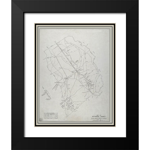 Effingham Georgia - Highway Board 1932 Black Modern Wood Framed Art Print with Double Matting by Highway Board