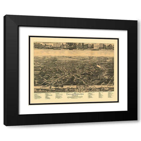 Tallapoosa Georgia - Norris 1892 Black Modern Wood Framed Art Print with Double Matting by Norris