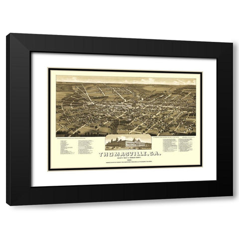 Thomasville Georgia - Beck 1885 Black Modern Wood Framed Art Print with Double Matting by Beck