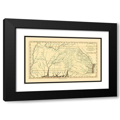 Georgia - Reid 1796 Black Modern Wood Framed Art Print with Double Matting by Reid