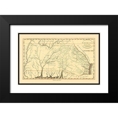 Georgia - Reid 1796 Black Modern Wood Framed Art Print with Double Matting by Reid