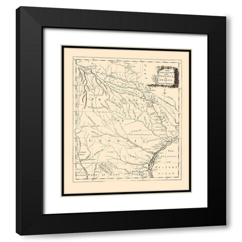 Georgia - Universal 1779  Black Modern Wood Framed Art Print with Double Matting by Universal Magazine