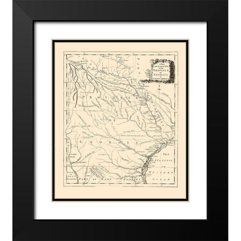 Georgia - Universal 1779  Black Modern Wood Framed Art Print with Double Matting by Universal Magazine