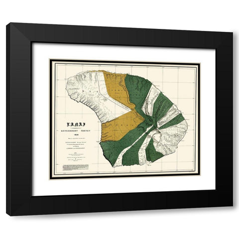 Lanai Hawaii - Bien 1878 Black Modern Wood Framed Art Print with Double Matting by Bien