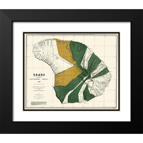 Lanai Hawaii - Bien 1878 Black Modern Wood Framed Art Print with Double Matting by Bien