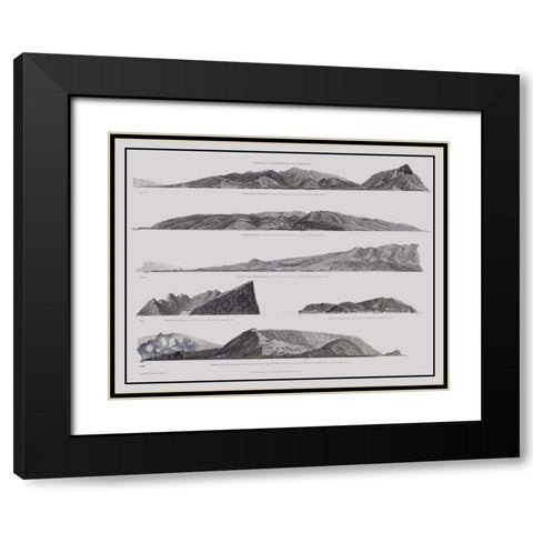 Hawaii, Other Islands Coast - Robinson 1798 Black Modern Wood Framed Art Print with Double Matting by Robinson