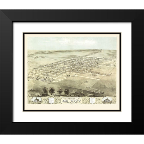 De Witt Iowa - Ruger 1868 Black Modern Wood Framed Art Print with Double Matting by Ruger