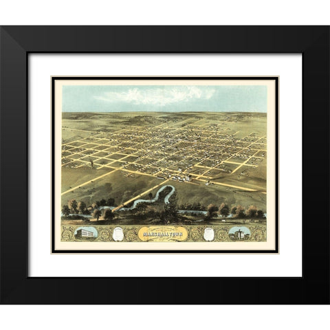 Marshalltown Iowa - Ruger 1868 Black Modern Wood Framed Art Print with Double Matting by Ruger
