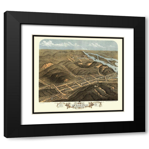 McGregor Iowa - Ruger 1868 Black Modern Wood Framed Art Print with Double Matting by Ruger