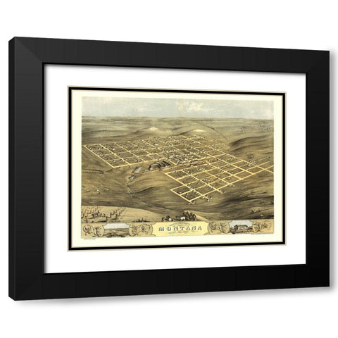 Montana Iowa - Ruger 1868 Black Modern Wood Framed Art Print with Double Matting by Ruger