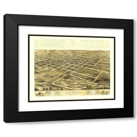 Newton Iowa - Ruger 1868 Black Modern Wood Framed Art Print with Double Matting by Ruger