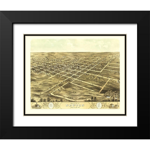 Newton Iowa - Ruger 1868 Black Modern Wood Framed Art Print with Double Matting by Ruger