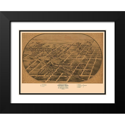 Chenoa Illinois - Ruger 1869 Black Modern Wood Framed Art Print with Double Matting by Ruger
