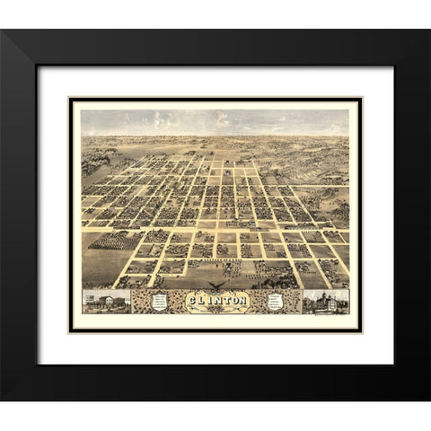 Clinton Illinois - Ruger 1869 Black Modern Wood Framed Art Print with Double Matting by Ruger