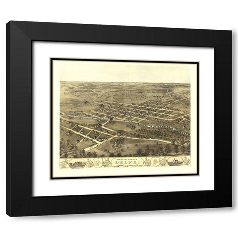 Delphi Indiana - Ruger 1869 Black Modern Wood Framed Art Print with Double Matting by Ruger