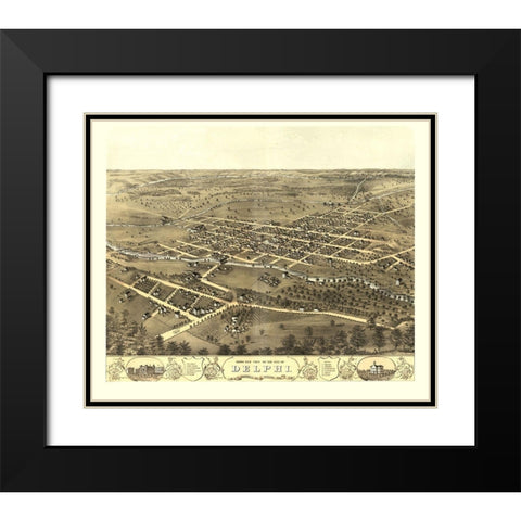 Delphi Indiana - Ruger 1869 Black Modern Wood Framed Art Print with Double Matting by Ruger