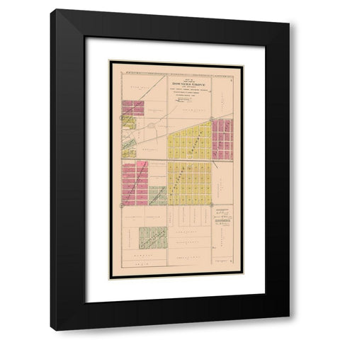 Eastern Downers Grove  Illinois - 1904 Black Modern Wood Framed Art Print with Double Matting by Middle - West Publishing Co.